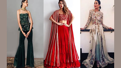 Indo western fusion festive fashion trends 2026 .
