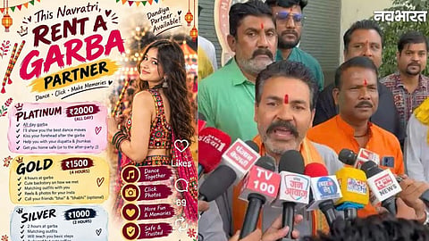 Social media posts promoting Rent A Garba Partner service