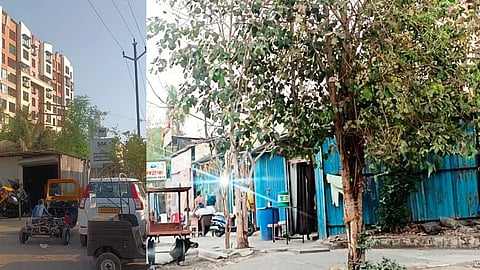 Citizens' anger over unauthorized roadside construction in Kalyan West
