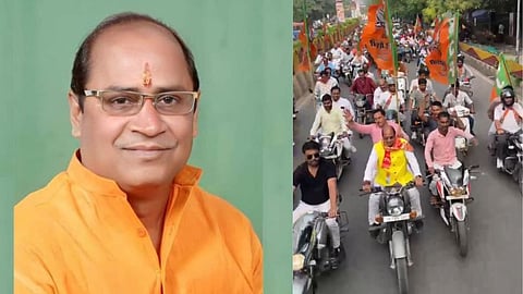 Kanpur Helmet Challan: BJP MLA Surendra Maithani Fined During Seva Jyoti Kalash Yatra, Questions Raised