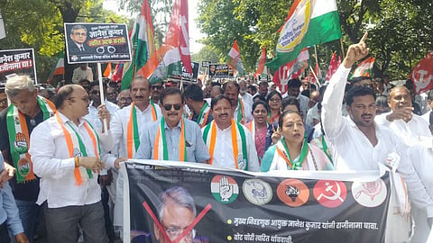 amravati india alliance protest against sir voter list
