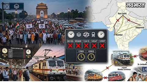 Delhi Opposition Protest Train Cancellation Mumbai Rajdhani Delay