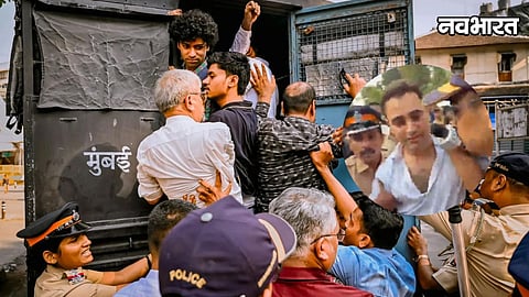 mumbai 400 protest actor imran khan detained august kranti maidan