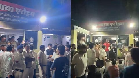 Police personnel assault case at Aerodrome Police Station in Indore.