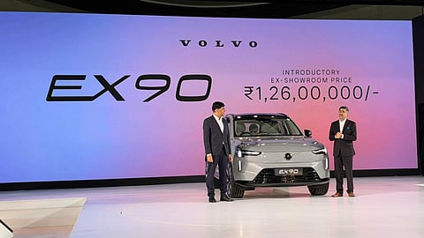 Volvo EX90 launched in India ₹1.26 crore electric SUV 25 speakers range of 625 km 