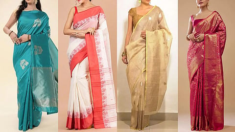 Durga puja 2026 traditional bengali sarees.