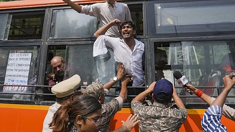 Protest Against Gyanesh Kumar