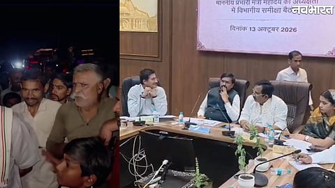 Farmers and villagers in Khandwa protest