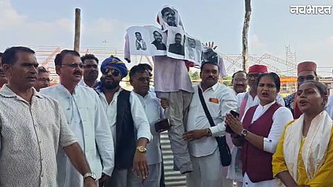 OBC Mahasabha members protest in Chhatarpur