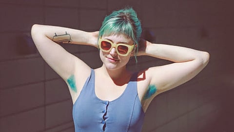 Body autonomy trend gen-z dyed armpit hair body positivity india.