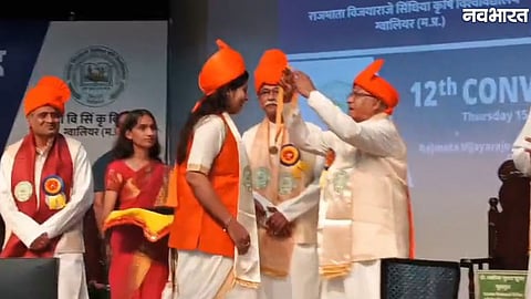 Madhya Pradesh Governor Mangubhai Patel addressing students
