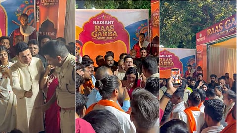 Bajrang Dal Protest Over Garba Event at Reena Borasi Setia’s College in Indore.