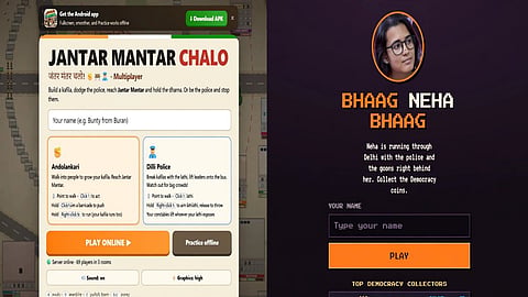 Video games based on the Jantar Mantar protests have gone viral Jantar Mantar Chalo, Bhaag neha bhaag 