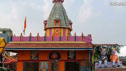 Villagers worship ancient idols of Ravana and Kumbhakarna in Bhatkhedi village of Rajgarh district