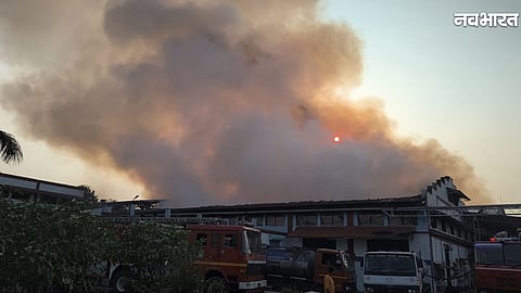 Fire at jabalpur factory Godown