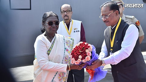 Droupadi Murmu and Chief Minister Vishnu Deo Sai