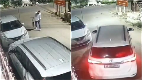 Prayagraj BJP leader Car Stolen