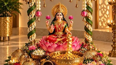 Lakshmi Puja Lotus Flower 