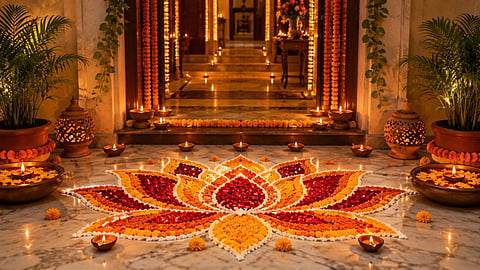 diwali rangoli ideas 7 easy flower and diya designs.