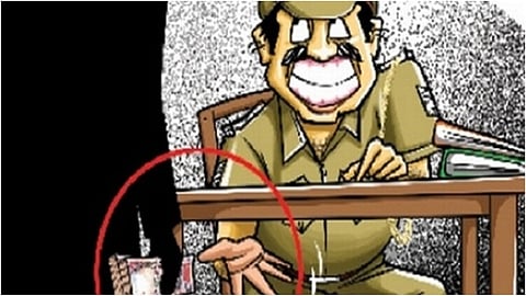 Action on head constable in bribery case