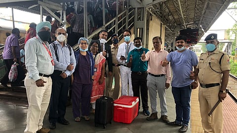 Kidney and liver were transported from Kalyan to Parel using Mumbai Local Train