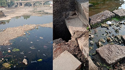 A state of chaos in the court of Ramkund, the kingdom of pits, dirt and floating garbage in the holy complex