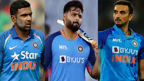 Ravichandran Ashwin, Rishabh Pant, Harshal Patel