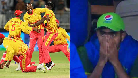 zimbabwe vs pakistan babar-azam-stunned-reaction-on-pakistan-humiliating-defeat-against-zimbabwe-went-viral-watch-the-video-here-pak-vs-zim