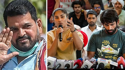 Brij Bhushan Singh and Vinesh Phogat, Bajrang Punia