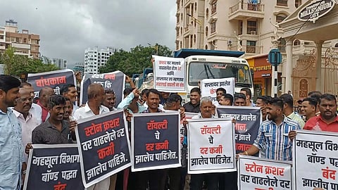 Badlapur-Ambernath Building Material Suppliers Association protest