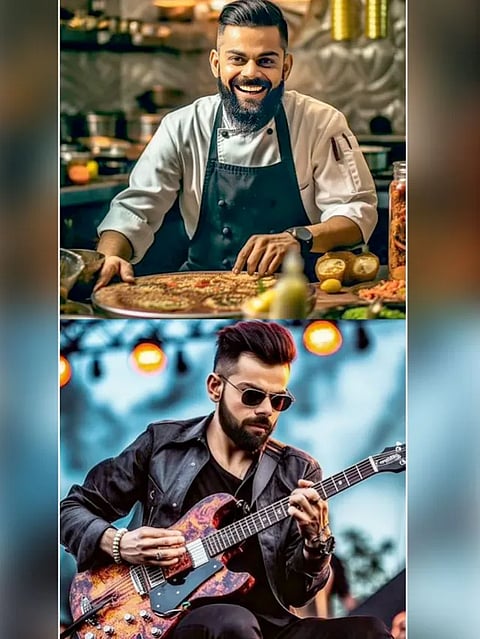 Virat Kohli sometimes became a chef and sometimes a musician, AI created unique pictures of the cricketer