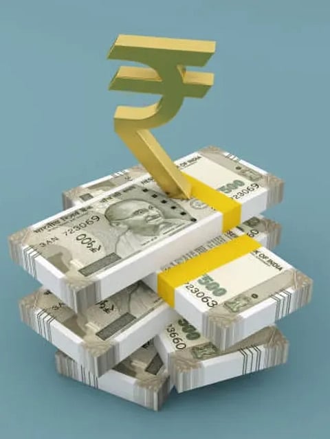 New Indian Currency with Symbol - 3D Rendered Image