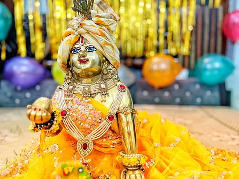 festival of Lord Krishna Janmashtami, celebrating Laddu Gopal Janmotsav .