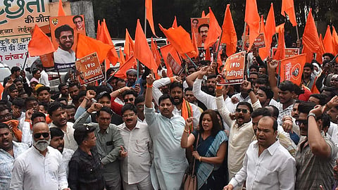 Shiv Sena Protest againts NMC Scams