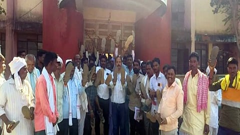 BRS Protest in Chandrapur