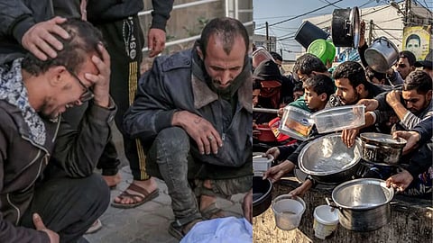 Gaza Tragedy during food distribution