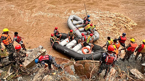 Nepal landslide update Seven bodies recovered in two buses swept away in Trishuli river