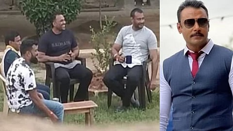 Darshan Thoogudeepa jail viral Photo