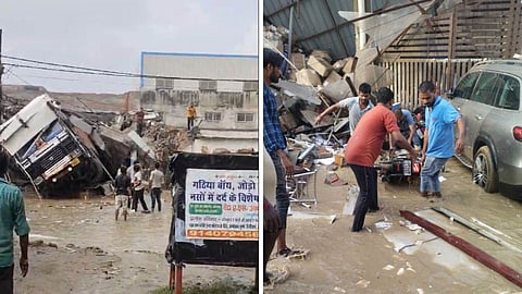 लखनऊ के ट्रांसपोर्ट नगर में तीन मंजिला इमारत गिरी, कई लोगों के दबे होने की संभावना