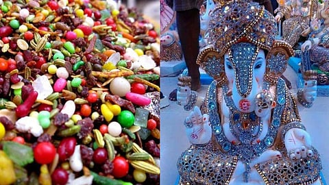 मुंबई के भायंदर में माउथ फ्रेशनर से निर्मित गणपति बने आकर्षण का केंद्र