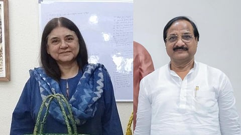 Maneka Gandhi and Ram bhual Nishad