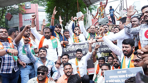 Those who call Shivaji Maharaj a robber are doing politics, BJP protest against MVA