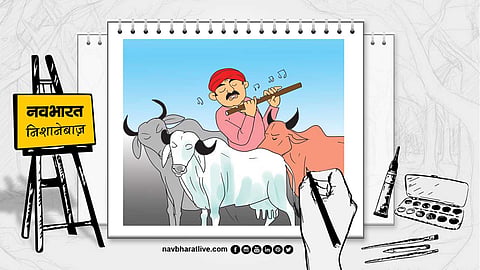 संगीत चिकित्सा का अद्भुत कारनामा, बांसुरी बजाकर गाय का इलाज