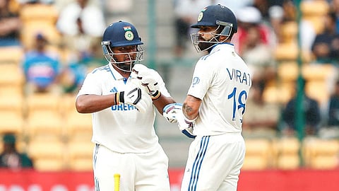 IND vs NZ 1st टेस्ट में विराट कोहली और सरफराज खान ने 10 साल बाद भारत के लिए तीसरे विकेट के लिए शतकीय साझेदारी की
