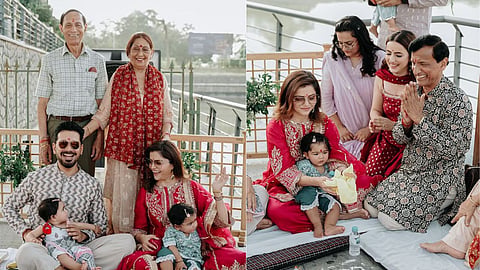Rubina Dilaik got Mundan ceremony of both her daughters done entire family blessed the girls
