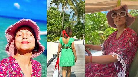 Hina Khan is enjoying her holidays in Maldives spent peaceful moments on beach said Now I have learned to live