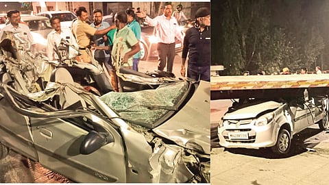 नागपुर में हुआ भीषण हादसा, ट्रेलर से भिड़ी कार के उड़े परखच्चे, 3 लोग गंभीर