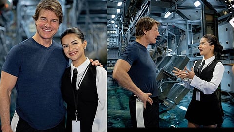 Avneet Kaur Meets Tom Cruise on the set of Mission Impossible