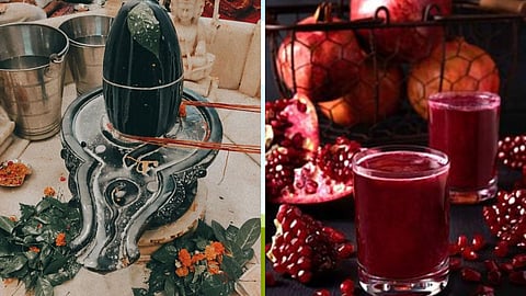 अनार का रस, भगवान शिव रुद्राभिषेक