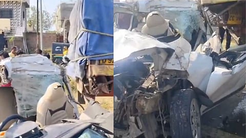 जालना में दर्दनाक सड़क हादसा, खड़े ट्रक से टकराई कार, परिवार के 4 लोगों की मौत